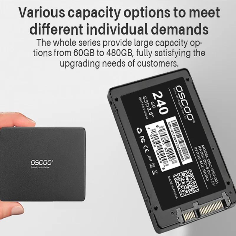 OSCOO  ָ Ʈ ̺, 2.5 ġ SSD, 240GB, 120GB, SATA3 ϵ ̺, Ʈ SSD ũ, SATAIII, Ʈ PC